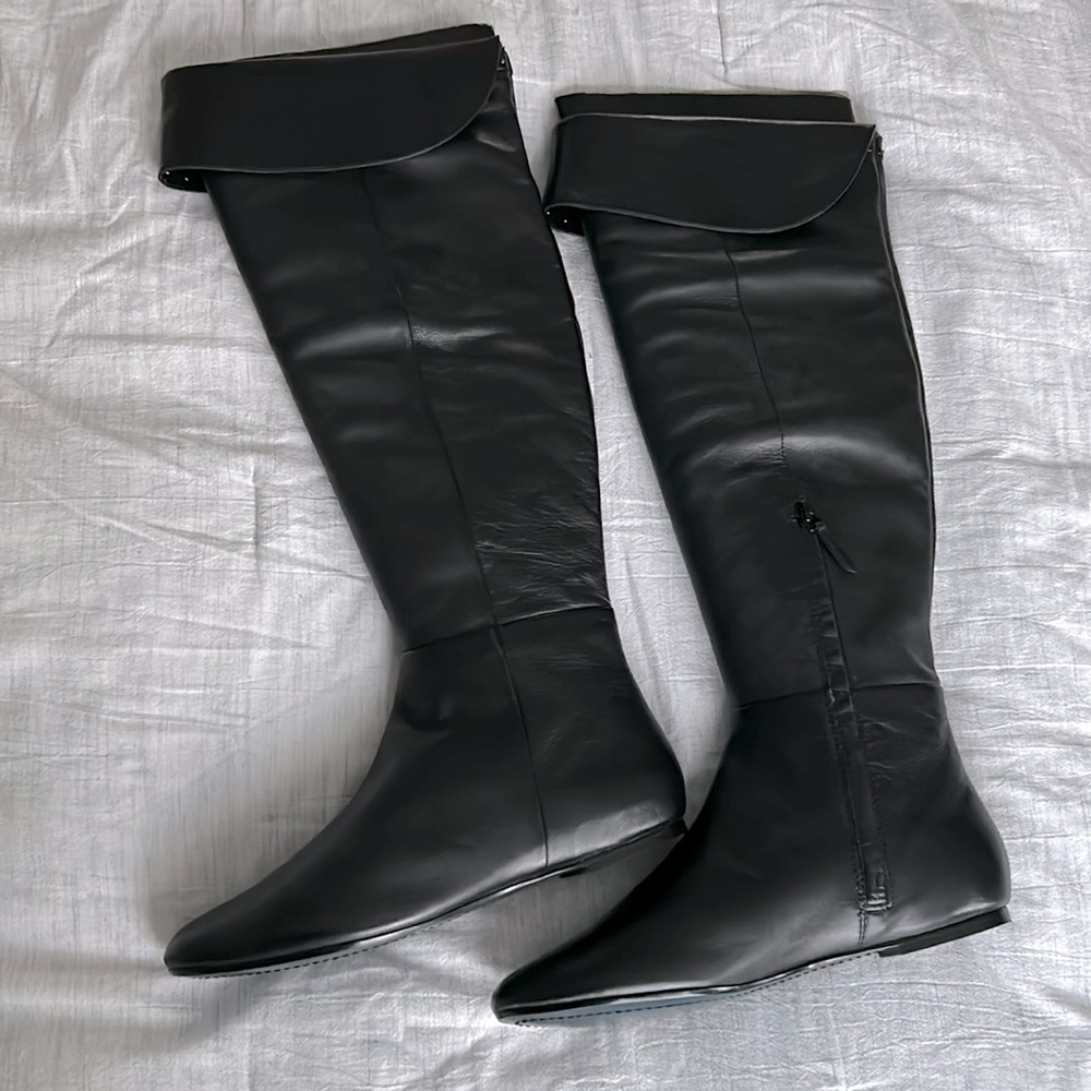 Leather Cole Haan Knee High Boots in black